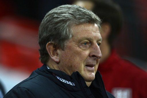 England&#039;s manager Roy Hodgson is pictured at Wembley Stadium in north London on February 6, 2013