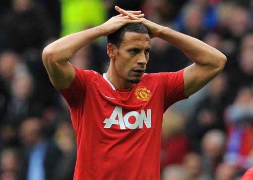 Manchester United&#039;s Rio Ferdinand at Old Trafford in Manchester, north-west England on April 22 2012