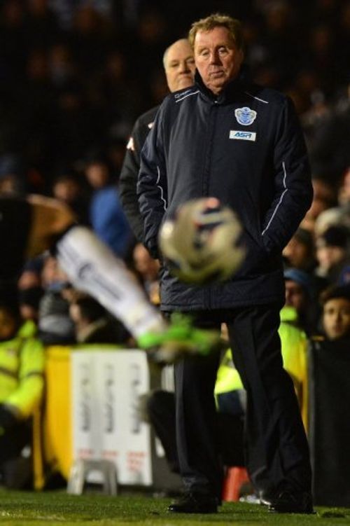 QPR manager Harry Redknapp is pictured during his side's Premier League match against Fulham on April 1, 2013