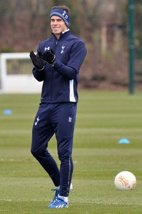 Tottenham's Gareth Bale during training on April 3, 2013, the eve of the Europa League quarter-final against FC Basel