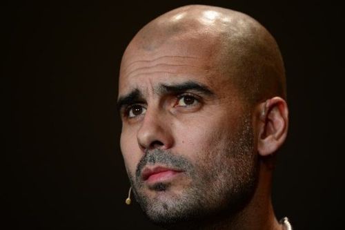 Pep Guardiola attends a press conference on January 7, 2013 at the Kongresshaus in Zurich