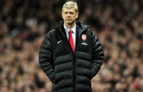 Arsenal manager Arsene Wenger is pictured during his side's Premier League match against Everton on April 16, 2013