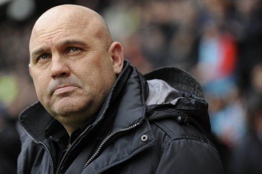 Rennes coach Frederic Antonetti pictured during a league match against PSG in Rennes, western France on April 6, 2013