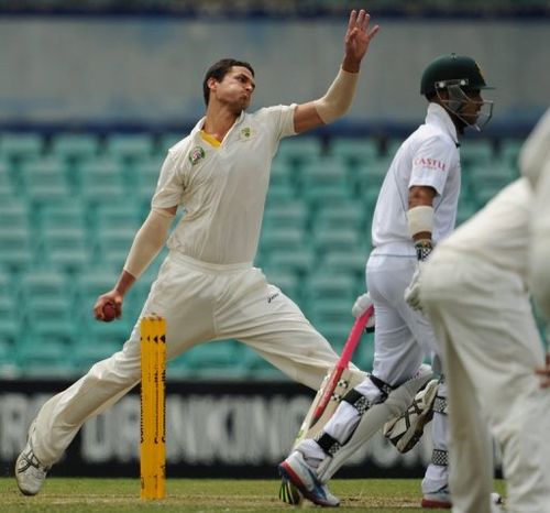 Nathan Coulter-Nile in action for Australia 