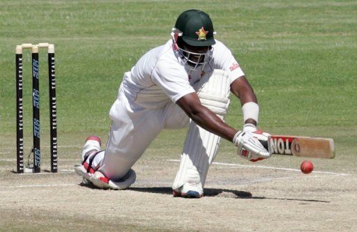 Zimbabwe batsman Hamilton Masakadza on April 29, 2013 at the Harare Sports Club