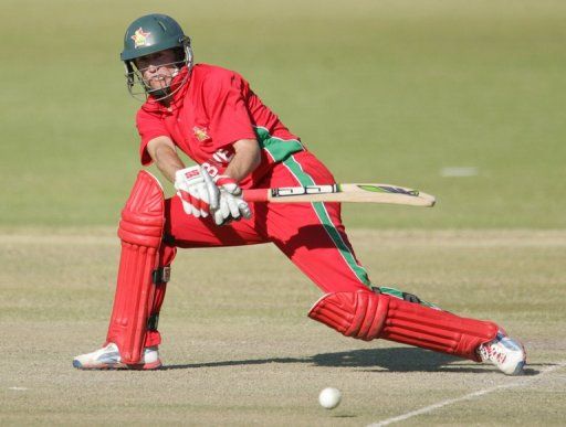 Zimbabwe&#039;s Sean Williams  on May 5, 2013 at the Queens Sports Club in Bulawayo