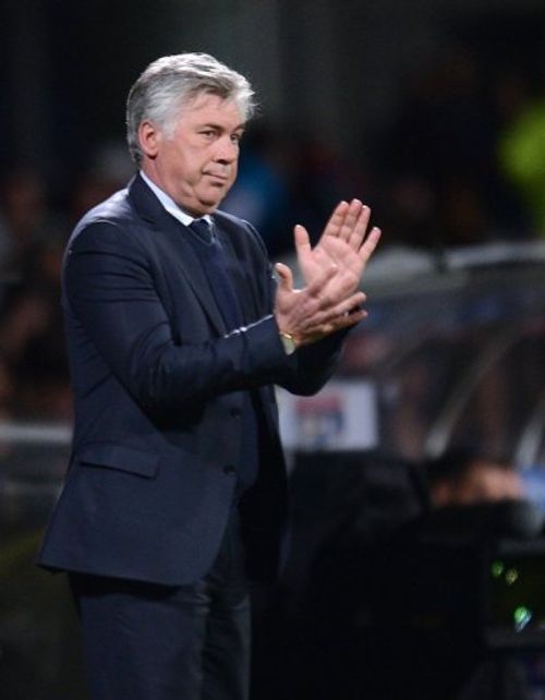 Paris Saint-Germain coach Carlo Ancelotti is pictured during his side's Ligue 1 match against Lyon on May 12, 2013