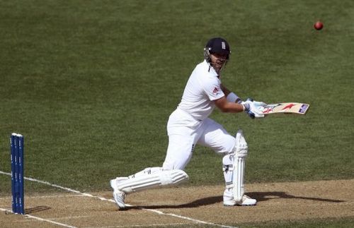 England's Matt Prior bats at Eden Park in Auckland on March 24, 2013