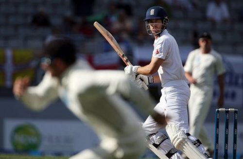 England's Alastair Cook bats during day two of the Test against New Zealand in Auckland on March 23, 2013