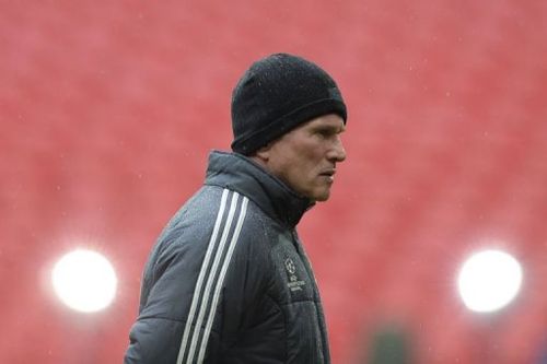 Bayern Munich's Head Coach Jupp Heynckes looks on during a training session at Wembley Stadium in London on May 24, 2013