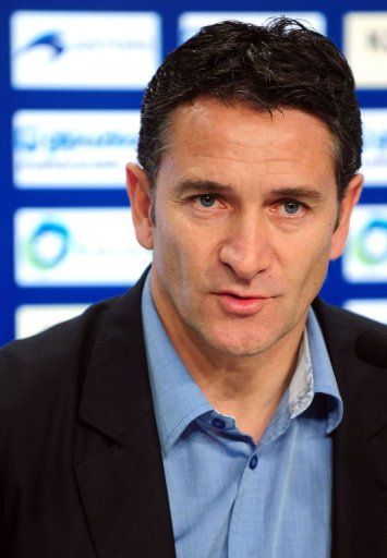 Coach of the Spanish football team Real Sociedad, Philippe Montanier, shown in 2011
