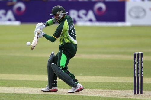 Pakistan's Imran Farhat at the second One Day International (ODI) at Clontarf Cricket Club in Dublin on May 26, 2013