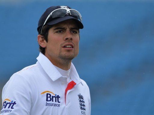 England&#039;s Alastair Cook during the fifth day&#039;s play in the second Test against New Zealand in Leeds, on May 28, 2013