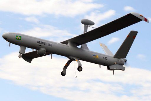 An undated handout photo released by Elbit Systems shows the Hermes 450 drone