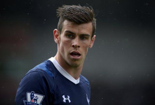 Tottenham Hotspur&#039;s Gareth Bale in action during a league match against Stoke City, on May 12, 2013