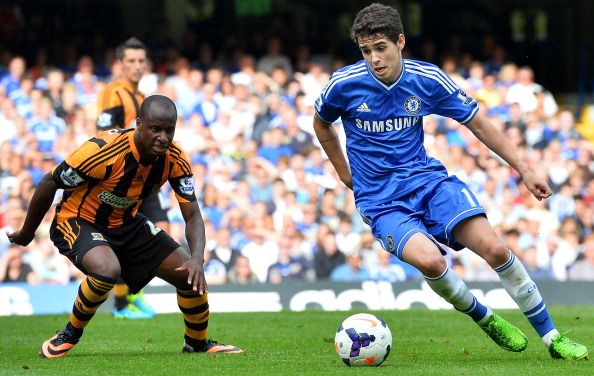 Oscar in action for Chelsea