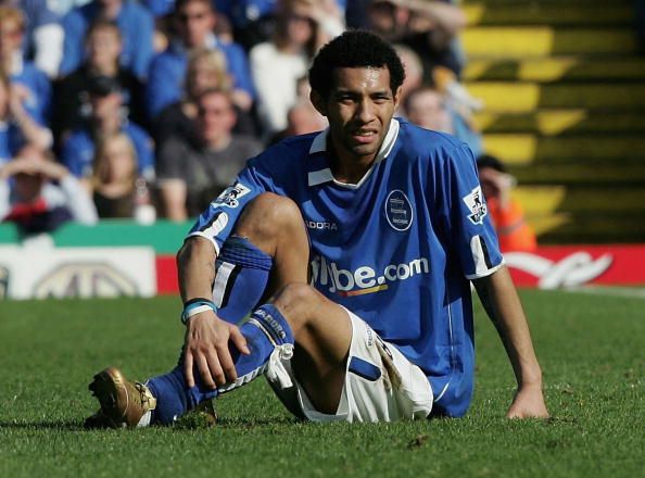 Jermaine Pennant playing with an electronic tag on his ankle.