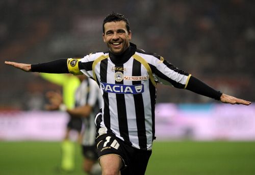 Udinese's forward Antonio Di Natale cele