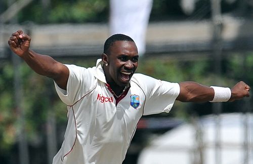 West Indies cricketer Dwayne Bravo celebrates after dimissing Sri Lankan cricketer Thilan Samaraweera during the second day of the second Test match between Sri Lanka and West Indies at The R. Peremadasa Cricket Stadium in Colombo on November 24, 2010. Sri Lanka are currently at 275 runs for the loss of five wickets in 86 overs in their first innings on the second day of their second Test. AFP PHOTO/Lakruwan WANNIARACHCHI (Photo credit should read LAKRUWAN WANNIARACHCHI/AFP/Getty Images)