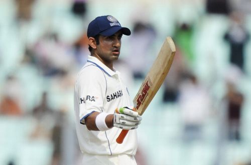 India's Gautam Gambir celebrates after s