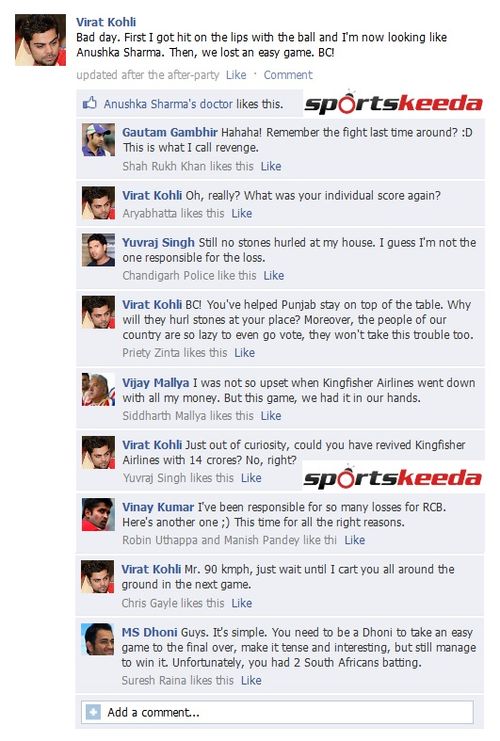 Kohli FB wall