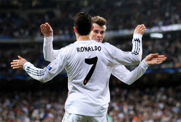 Gareth Bale and Cristiano Ronaldo of Real Madrid