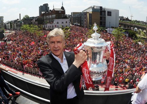 Arsene Wenger during the FA Cup Victory Parade