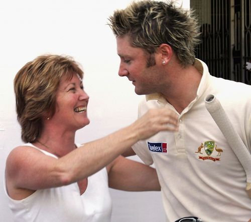 Michael Clarke and his mother. [Photo Courtesy: CA]