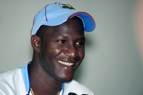 West Indies captain Darren Sammy speaks to the media prior to a training session at the Sher-e-Bangla National Cricket Stadium in Dhaka on November 12, 2012. The West Indies squad is in Bangladesh to play a series of two Tests, five One Day Internationals, and one Twenty20 match.    AFP PHOTO/ Munir uz ZAMAN        (Photo credit should read MUNIR UZ ZAMAN/AFP/Getty Images)