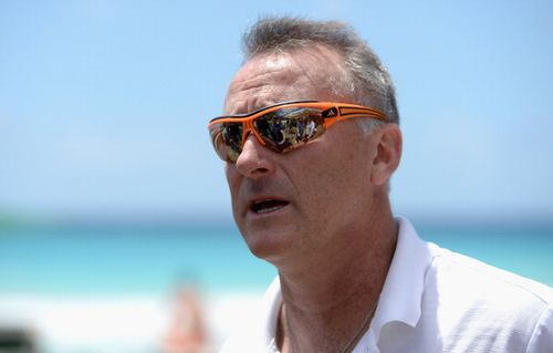 BRIDGETOWN, BARBADOS - MARCH 10:  England batting coach Graham Thorpe speaks to the media during a press conference at the team hotel on March 10, 2014 in Bridgetown, Barbados.  (Photo by Gareth Copley/Getty Images)