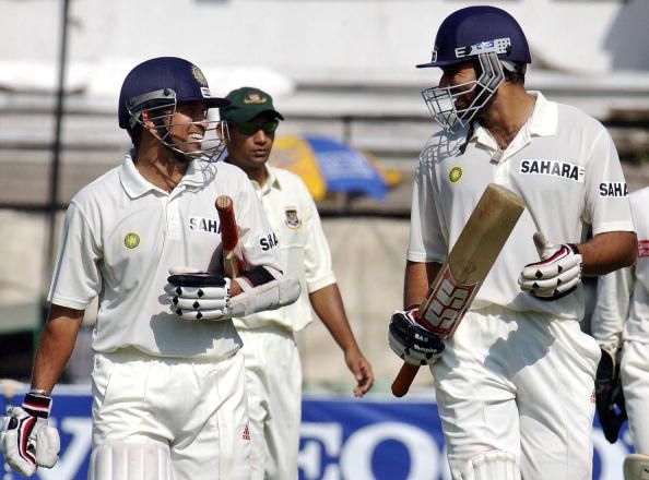 Sachin Tendulkar and Zaheer Khan against Bangladesh at Dhaka, 2004