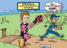 Comic: Kane Williamson - The Big Pink Monster