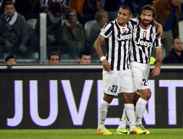 Andrea Pirlo and Arturo Vidal