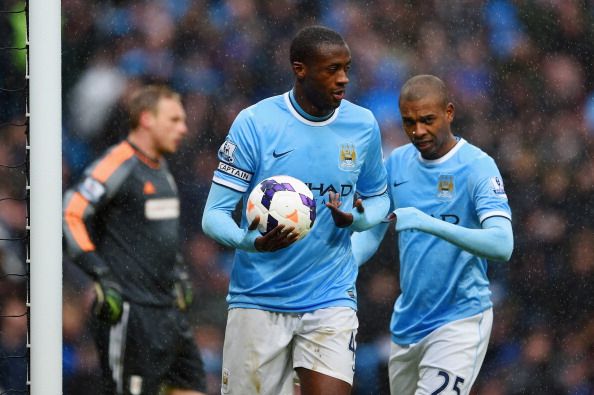 Fernandinho and Yaya Toure