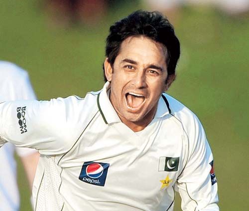 Saeed Ajmal celebrates