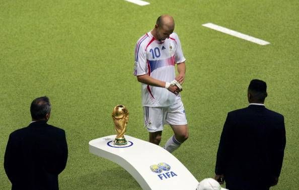 France&acirc;s Zinedine Zidane is sent off in the 2006 World Cup final for a headbutt on Italy&acirc;s Marco Materazzi