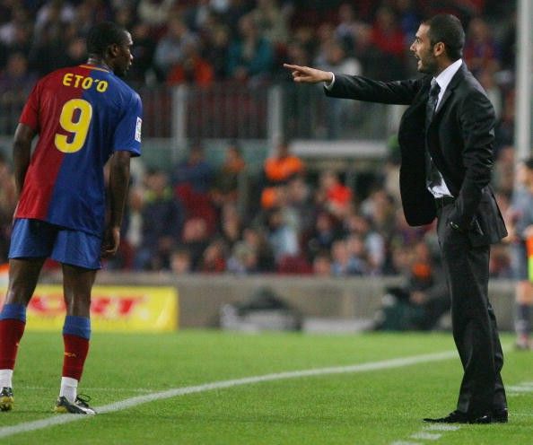 Samuel Eto&#039;o Pep Guardiola