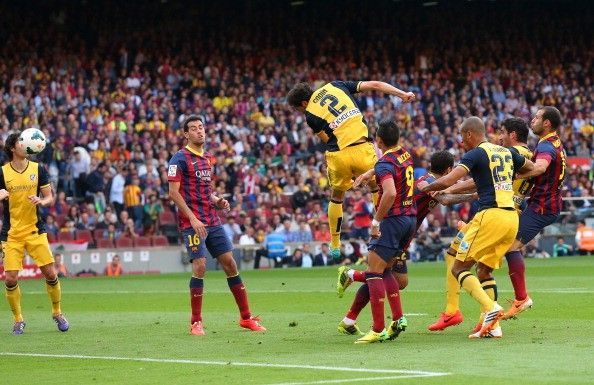 Diego Godin goal Barcelona Atletico Madrid