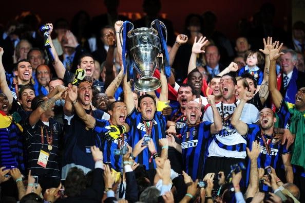 Internazionale celebrate their title win in 2010