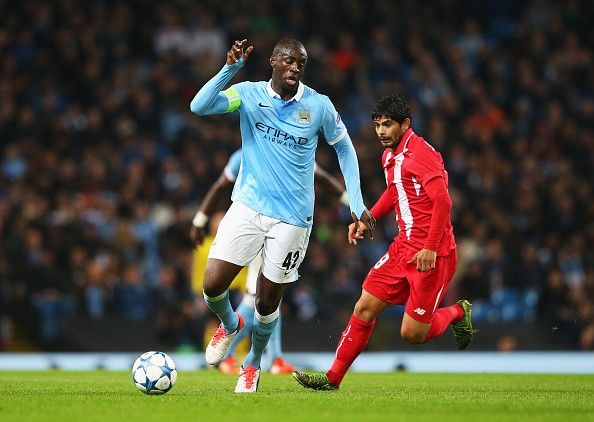 Yaya Toure Manchester City Champions League Sevilla