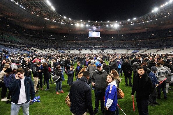 France Germany spectators on pitch