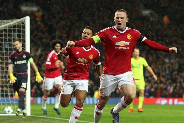 Wayne Rooney Celebrate Manchester united