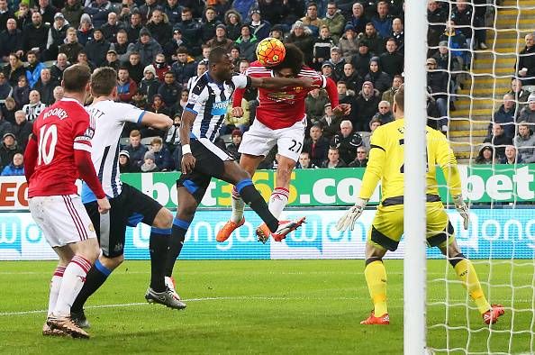 Chancel Mbemba Marouane Fellaini penalty Newcastle Manchester United