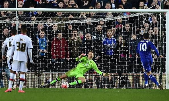 Eden Hazard penalty MK Dons