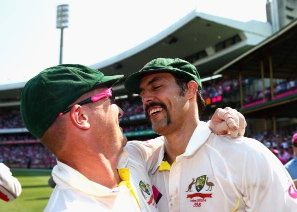 mitchell johnson brad haddin