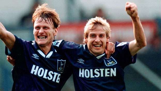 Jurgen Klinsmann and Teddy Sheringham