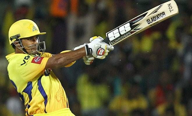 Subramaniam Badrinath in action for CSK