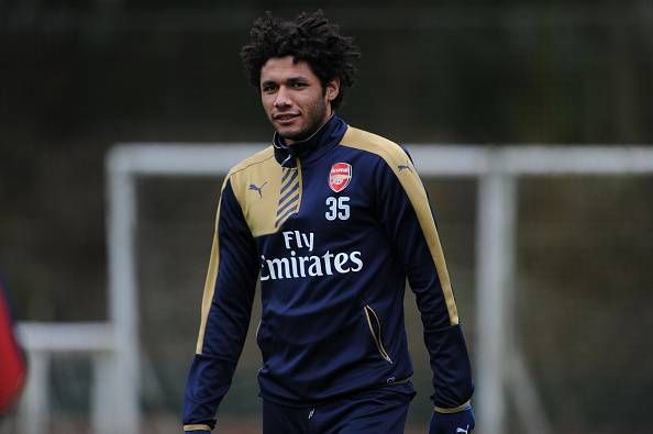 Elneny training at Arsenal