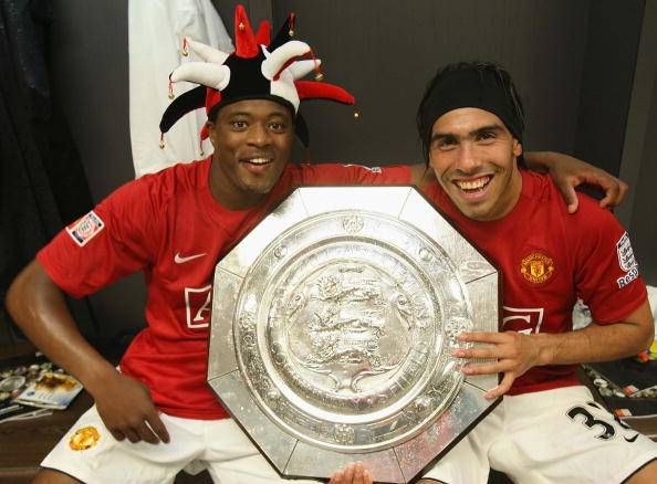 evra and tevez at Manchester United