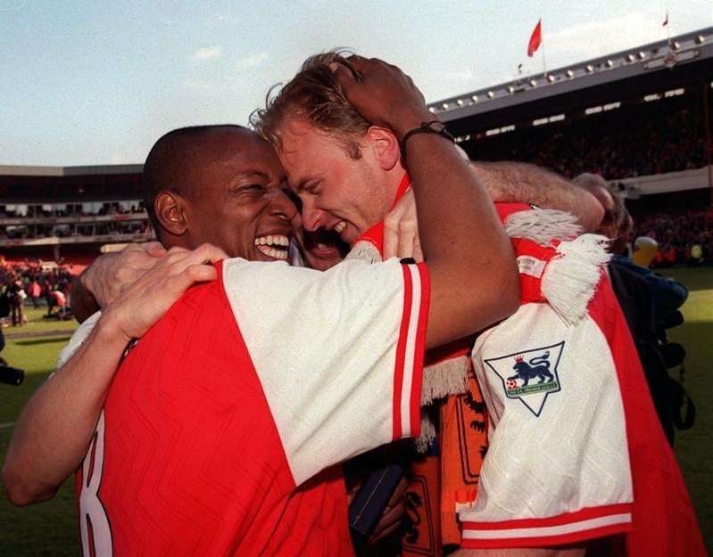 ian wright dennis bergkamp